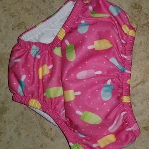 I play pink ice cream swim diaper